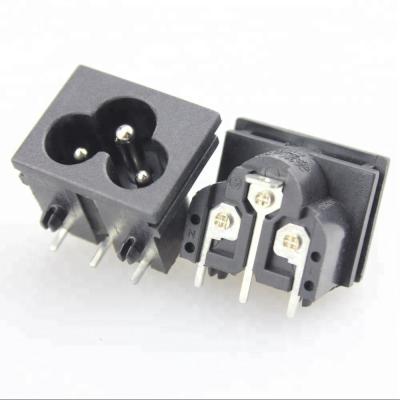 China LANZMFG 60320 C6 AC Power Industrial SOCKET IEC WITH PCB PIN TERMINAL for sale