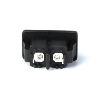 China Safty Male C8 Industrial Electric Power Small Safty 2 Pin Socket IEC c8 Panel Thickness Power Connector for sale