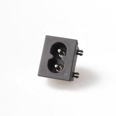 China Safty LZ-8-4S1 IEC320 C8 PCB Mount Power Socket Mains AC Power Connector for sale