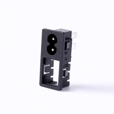 China PCB LZ-8-29 C8 IEC Power Socket Connector With Lamp Switch 3p 4p AC Power Socket for sale