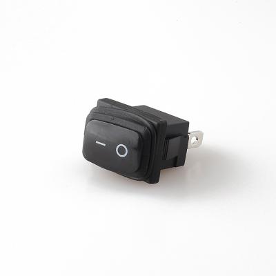 China Industrial hot sale KCD1-101N waterproof and dustproof black rocker switch nylon rubber rocker switch for sale