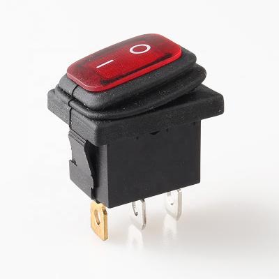 China Industrial Waterproof Rocker Switch KCD1 2/3 Speed ​​2/3 Pin With Lamp Rocker Switch 6A 10A 250V AC for sale