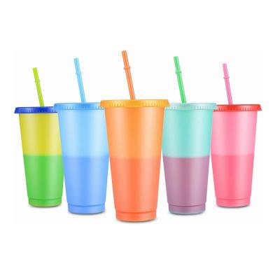 China Viable Magic Color Changing Cup For Cold Water Or Plastic Cup Logo Acceptable Color Changing Cups Custom Reusable Coffee for sale