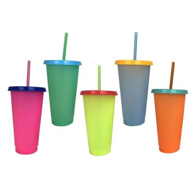 China 2020 Viable Hot Reusable Color Of Change Logo Cups Mugs Tumblers Cups Custom Cold Bulk Bpa Free For Party, Gift for sale