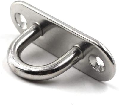 China U Shaped Ring Hook Loop Boat Accessories Stainless Steel Machinery Pad Oblong Eye Marine Hardware for sale