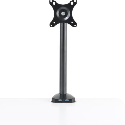 China Computer Screen Shock Absorber Aluminum Monitor Arm Mount Laptop Desk Mount Monitor Stand Riser for sale