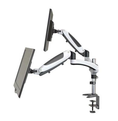 China Computer Monitor Large Screen Utilize Dual Arm Monitor Mount VESA Monitor Arm for sale