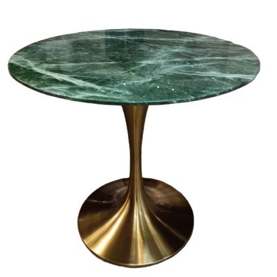 China Contemporary Antique Tulip Table Base With Green Marble Restaurant Table Base Bronze Table Leg for sale