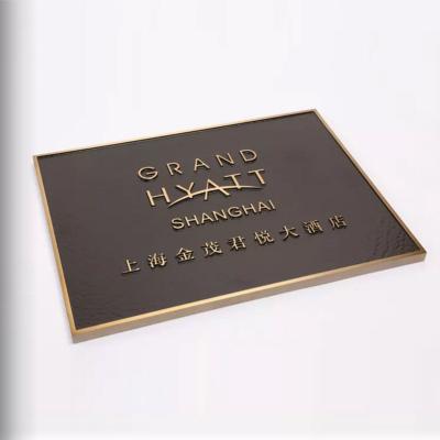 China Europe Manufacturer Custom  Etched / Engraved Plaques relief Bronze address  signs wall hangings Plaques metal decoration for sale