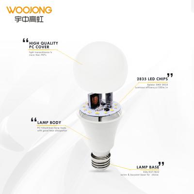 China WOOJONG A60 15W residential factory outlet led light bulb skd smart bulbs for sale