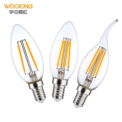 China WOOJONG Residential Decoration Glass Material Bulb Lights Led Filament Bulb Incandescent Lamp for sale