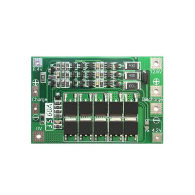 China - Heltec 3S 60A BMS Board Li-ion 12.6V 18650 BMS PCM Battery Protection Board with Balance for sale