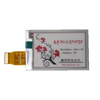 China 2.7 inch (L)*45.8(W)*0.98(H)mm white red eink screen SPI black e-paper display module 70.42 for sale