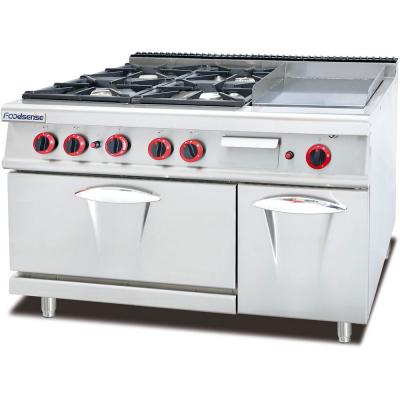 Κίνα Smoothtop Double Oven Gas Ranges With 4 Burners Factory Sale Bakery Gas Cooker Gas Stove With Oven προς πώληση