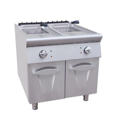 Κίνα Restaurnts Economical 2 Tank Stainless Steel KFC 18L Electric Deep Fryer With Cabinet προς πώληση