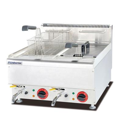 Κίνα Electric Countertop Fast Food Equipment Countertop Fryer 2 Tank 2 Basket προς πώληση