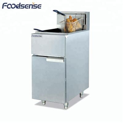 Κίνα Fast Temperature Rising Gas 1-Tank 2-Basket Commercial Industrial Fryer, Industrial Deep Fryer προς πώληση