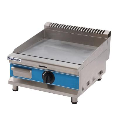 China Easily Cleaned Commercial Restaurant 3KW Table Top Gas Griddle With Spalsh Plate for sale