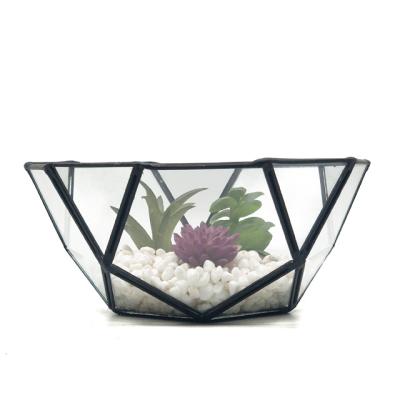 China Greenhouses CLASSIC Tempered Glass Mini Greenhouse Geometric Mini Planter Greenhouse for sale