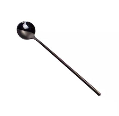 China New High Quality Viable Stainless Steel Long Handle Spoon Ice Coffee Tea Spoon for sale