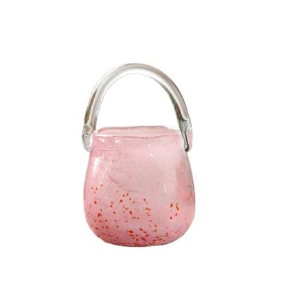 China Modern country vases wedding traditional decoration glass chinees flower handbag for sale