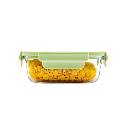 China Transparent Leakproof Heatable Bento Box Looks Like Portable Meal Glass Container Salad Food Container for sale