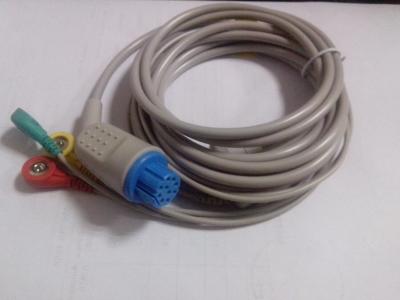 China Cable del ecg de la ventaja del DATEX 3 con el extremo rápido, IEC en venta