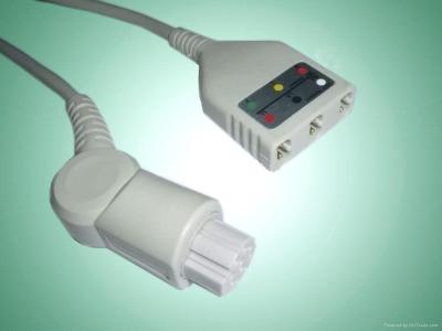 China Datex 3 lead ECG trunk cable for sale