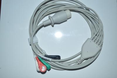 China Cable compatible del ecg de la ventaja de  5, extremo rápido, AHA, conector pin 8 en venta