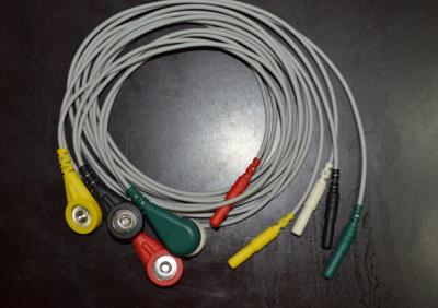 China Compatible Spacelabs ECG 5 lead Lead Wires, 1.5Din type 012-0295-01 for sale