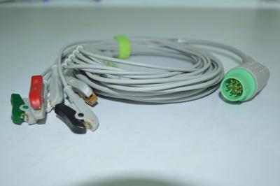 China Cable compatible de la ventaja ECG de Schiller 5 con el extremo del clip, AHA, perno 12 para AT-1 en venta