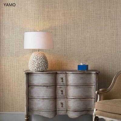 China CLASSIC elegant fabric textile wallcovering textured linen wallpaper for home decoration for sale