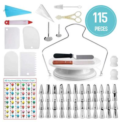 China 115 PCS Viable Russian Cake Decorating Supplies Baking Pastry Tools Baking Kit Accessories for sale