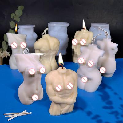 China Making Newcomer Body Candle Mold Silicone Body Holder 3D Candle Mold Women Model Mold Epoxy Human Mold For Resin Casting for sale