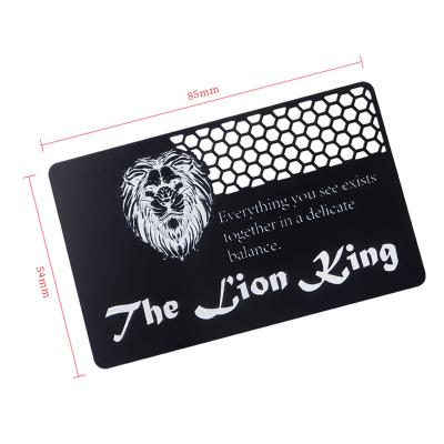 China China Stainless steel Custom Metal Business Cards Laser Cut Premium Custom Membership Black Metal Business Card luxury for sale