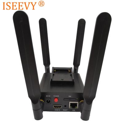 China ISEEVY 4G H.264 HD Portable Video Encoder for HTTP and Facebook YouTube WOWZA ISV-HEM4G4 UDP Support RTMP RTSP IPTV Live Stream for sale