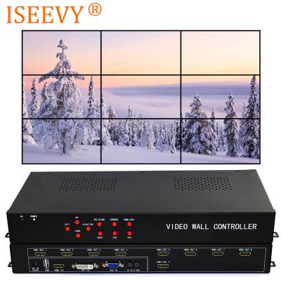 China ISEEVY Mirror Wall Video Controller 3x3 HDMI DVI VGA USB Video Processor For 9 TV Splicing Display for sale