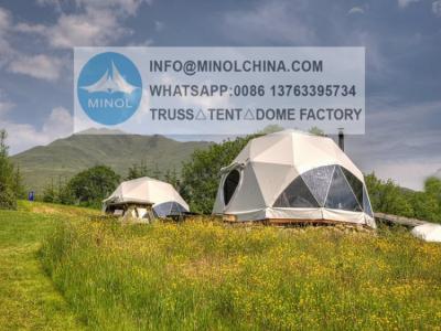 China Apronte para enviar o inverno luxuoso da abóbada Geodesic da abóbada de Glamping para a venda à venda