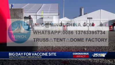 Chine tente de vaccination de large échelle d'envergure de 60m pour le site d'essai Coronavirus-19 à vendre