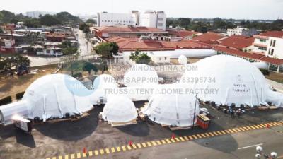 China Porta Geodesic branca das cortinas do PVC da barraca 30m Dia With da abóbada do casamento à venda