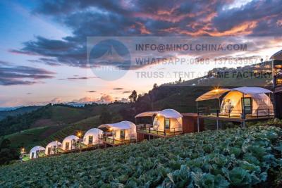 China inverno completo da abóbada Geodesic do iglu do PVC da barraca da abóbada de 50sqm Glamping à venda