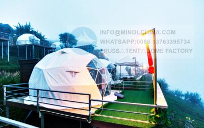 China Abóbada do inverno com a barraca impermeável transparente Glamping da abóbada do PVC Geodesic à venda