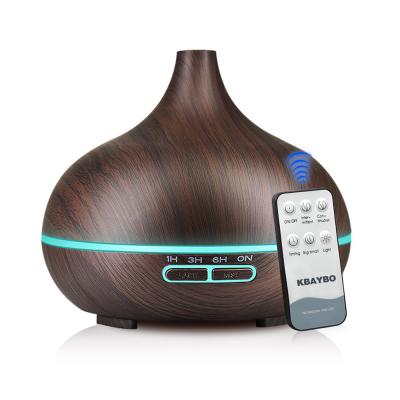 China Remote Control 500ml Household Air Aroma Ultrasonic Humidifier with 7 Color LED Lights Electric Aromatherapy Essential Oil Aroma Diffuser for sale