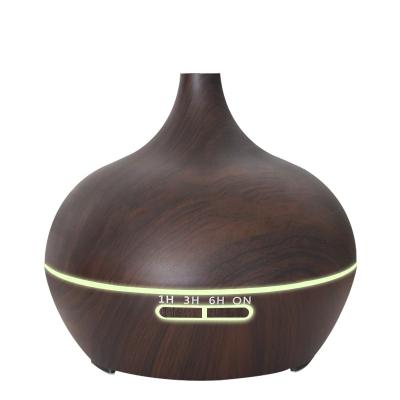 China Increase Air Humidity To Prevent Dry Skin 500ml Essential Oil Diffuser Household Wood Grain Large Capacity 7 Color LED Light Aroma Diffuser for sale