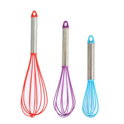 China Viable Egg Beater Mixer Silicone Skimmers Egg Beaters Kitchen Tools Hand Egg Mixer Cooking Foamer Cook Blender Cooking Tools for sale