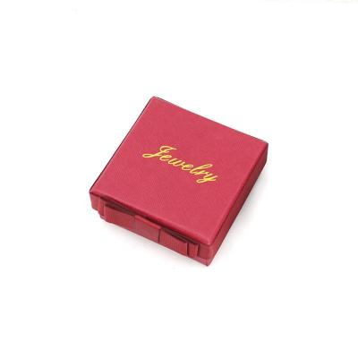 China High Quality Customized Logo Red Paper Box Lid And Bottom Box For Jewelry Packaging for sale