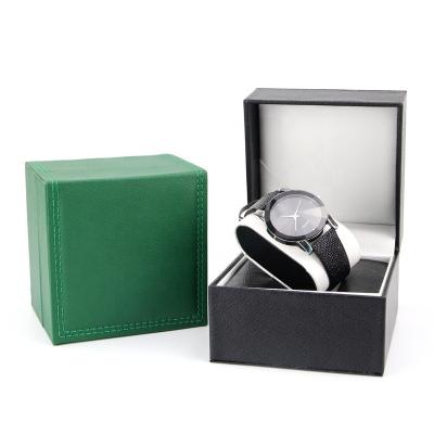 China Luxury Custom Logo PU Gift Packaging Handmade Hot Selling Leather Watch Box for sale