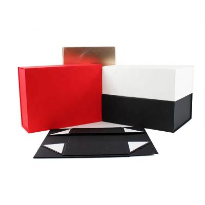 China Reused Materials Logo Magnetic Lid Closure Custom Luxury Cardboard Packaging Foldable Gift Box for sale