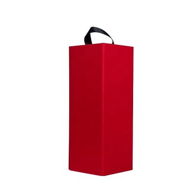 China Recycled Custom Logo Wedding Red Wine Foldable Gift Box Magnetic Portable Cardboard Packaging Materials for sale