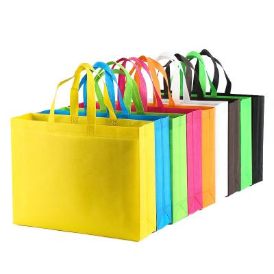 China Custom Reusable Foldable Nonwoven Shopping Bag Eco-Friendly Logo Portable Waterproof Grocery Bag For Catering for sale